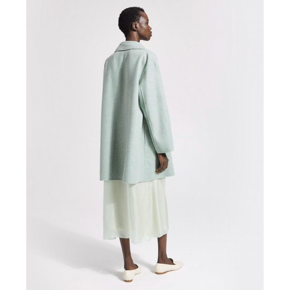 Theory Cashmere Blend Melange Overlay Coat - Picture 3 of 9